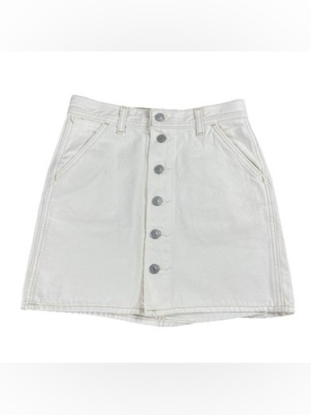 🤍👖 Levi’s Premium Button Front Denim Skirt – Size 27 | EC 👖🤍